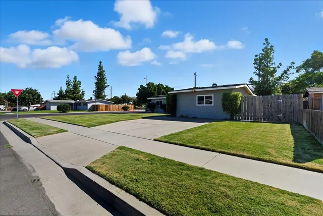 a view of a backyard with a garden