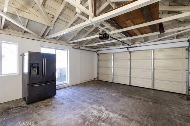 a view of a garage room