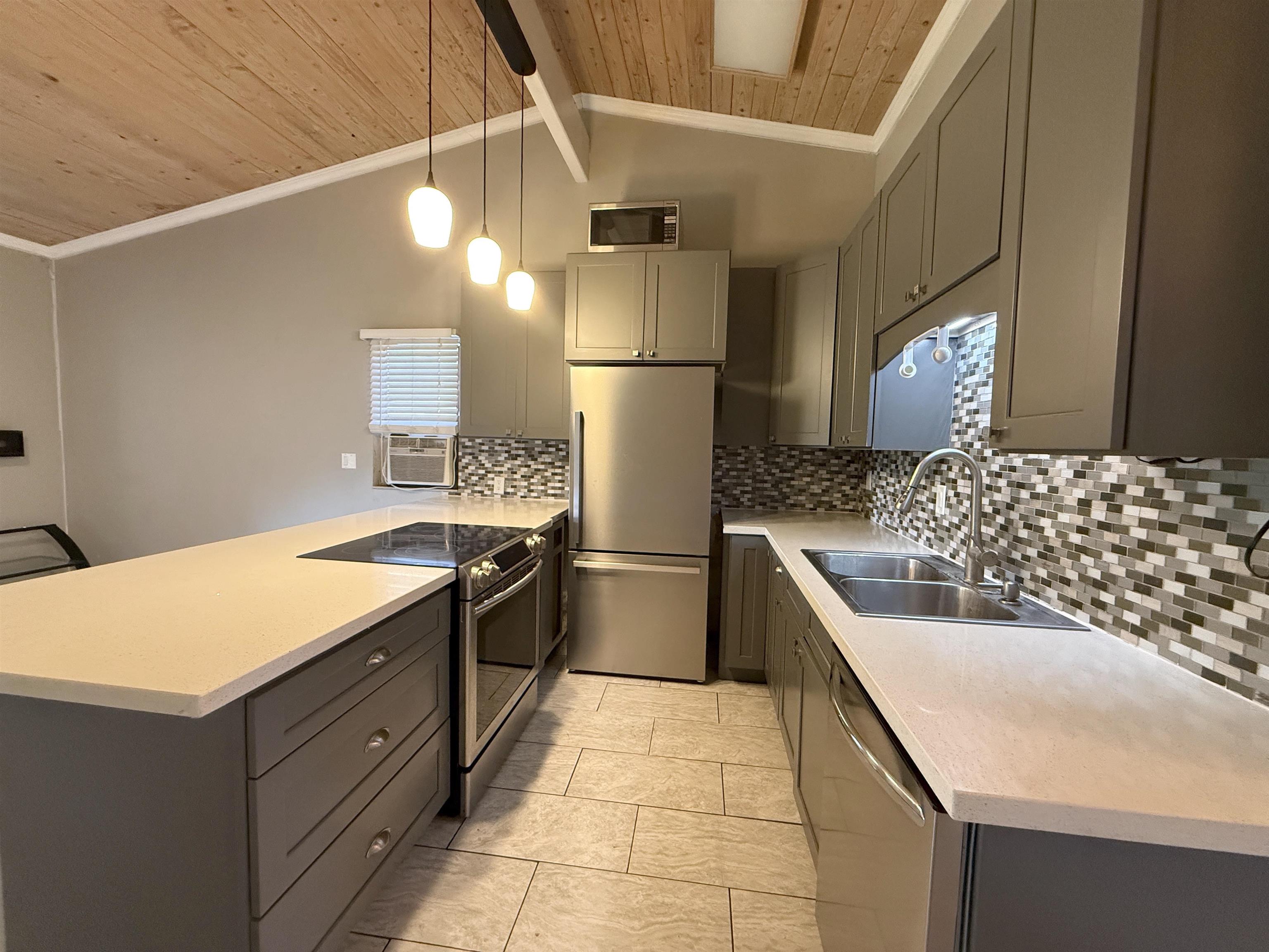 4435 Lower Honoapiilani Road, Unit 235 Lahaina, HI 96761 - Photo 4 of 21 a kitchen with a sink and a refrigerator
