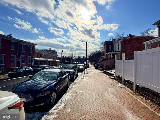 a city view with tall buildings