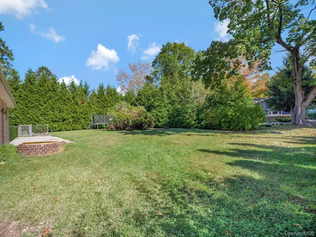 a view of an house with backyard space and garden