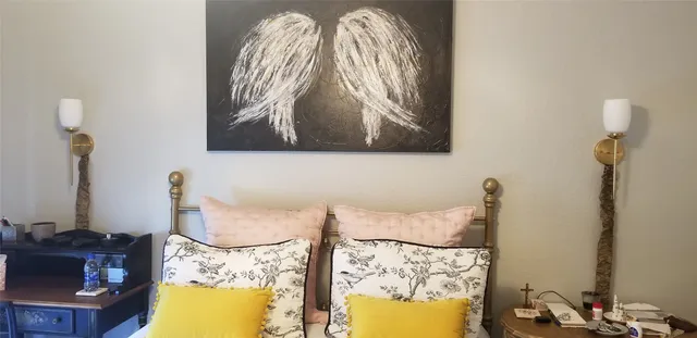 a close view of shoes tap and a living room