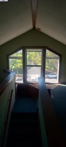 a view of two chairs in a room