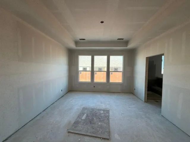 an empty room with a window