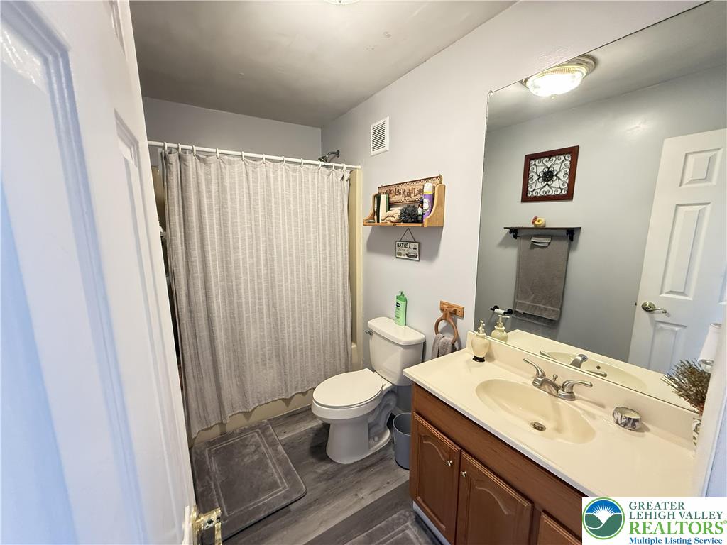 5933 Decker Road Bushkill, PA 18324 - Photo 21 of 51 a bathroom with a sink toilet and shower