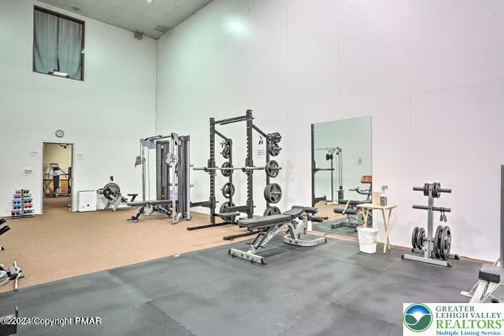 5933 Decker Road Bushkill, PA 18324 - Photo 44 of 51 a view of a room with gym equipment