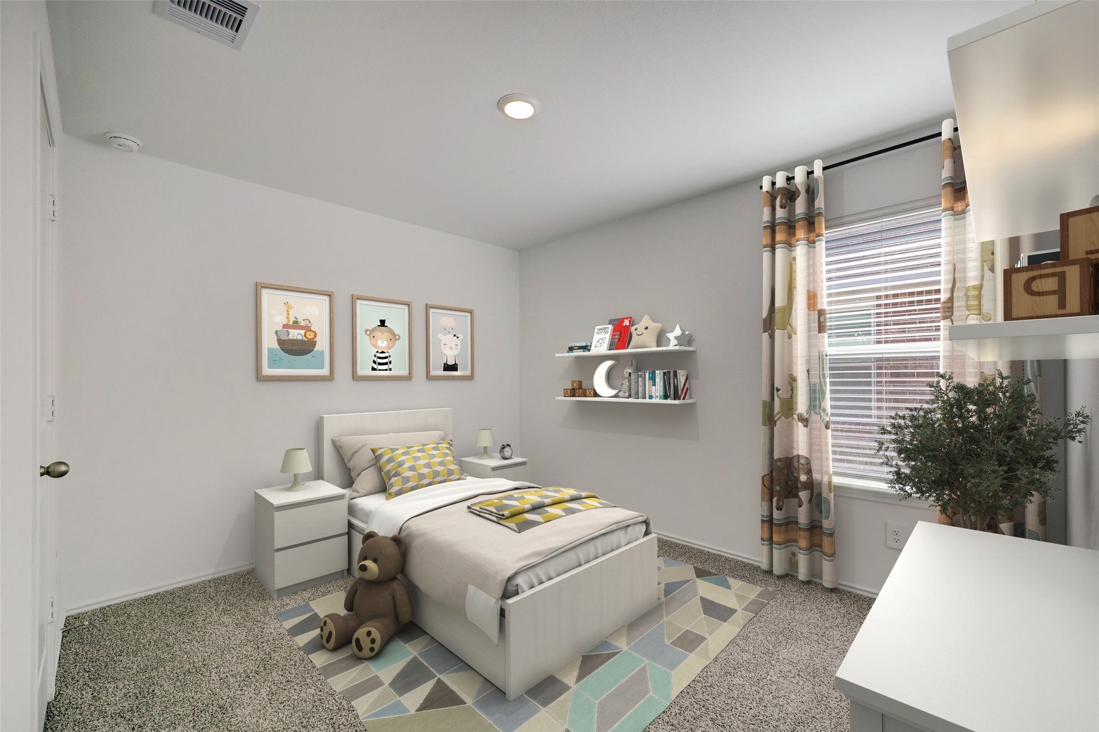 5314 Castlebury Meadows Dr Spring Spring, TX 77373 - Photo 16 of 19 Secondary Bedroom (Virtually Staged)
Bright secondary bedroom featuring soft natural light, neutral tones, and flexible space ideal for a guest room, nursery, or home office.