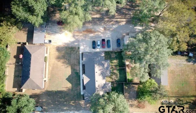 a view of fountain in the backyard