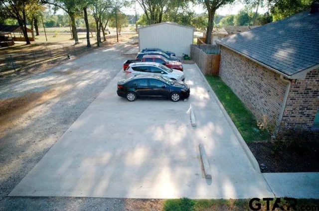 a view of yard from deck