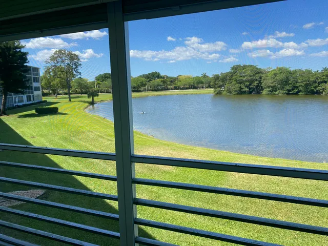 a view of lake from balcony