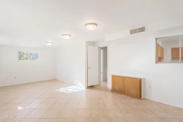 an empty room with a window