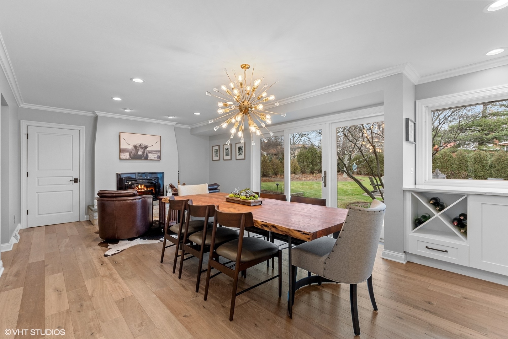 106 Park Lane Lake Bluff, IL 60044 - Photo 14 of 36 a view of a dining room with furniture window and outside view