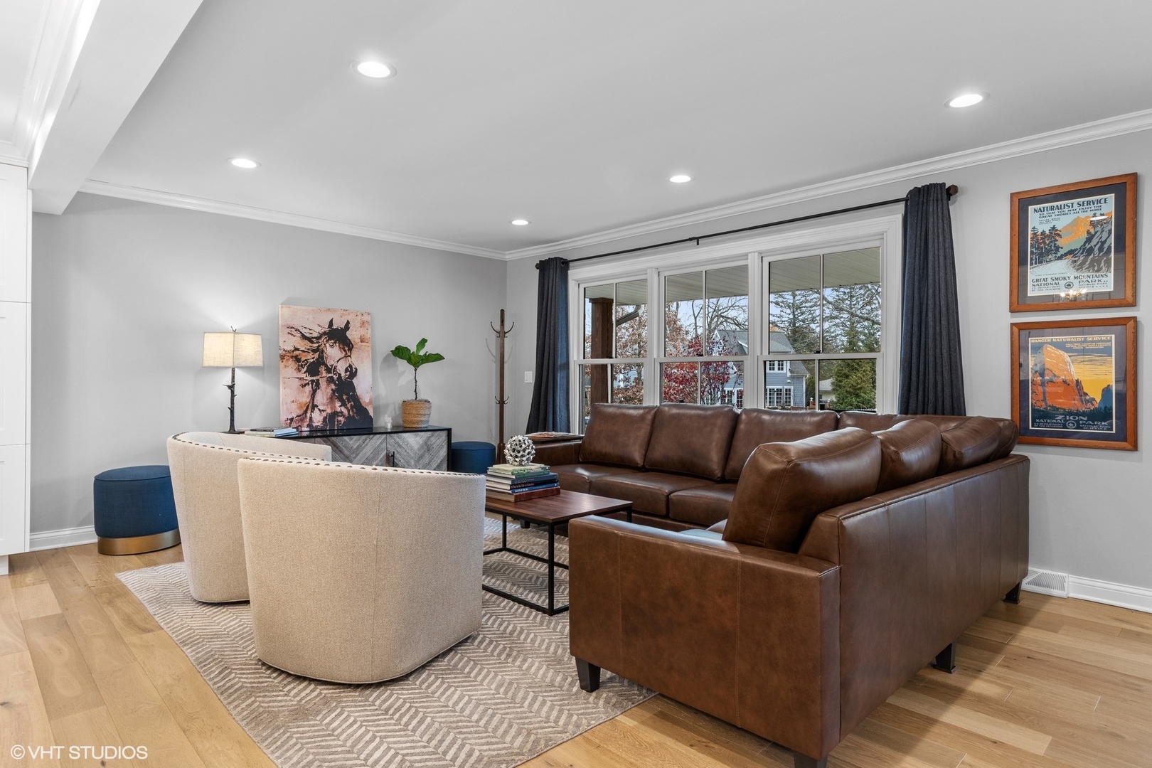 106 Park Lane Lake Bluff, IL 60044 - Photo 5 of 36 a living room with furniture and a large window