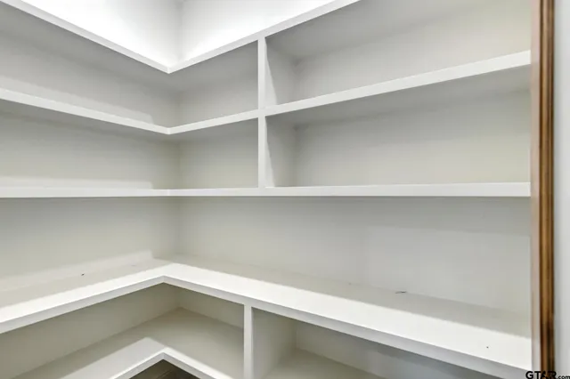 a close up view of racks on the wall