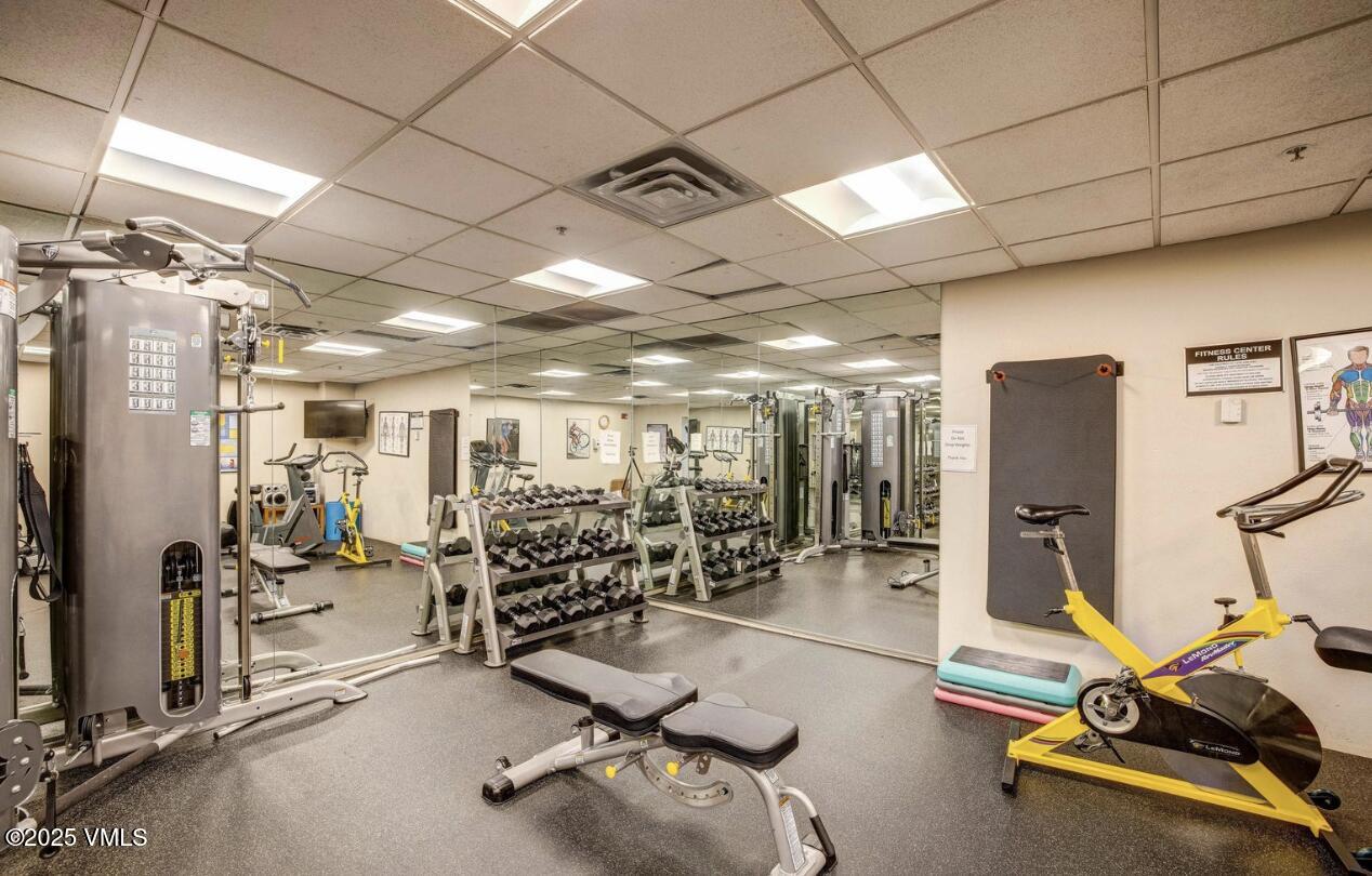 1100 North Frontage Road West, Unit 2401 Vail, CO 81657 - Photo 20 of 29 a view of a room with gym equipment