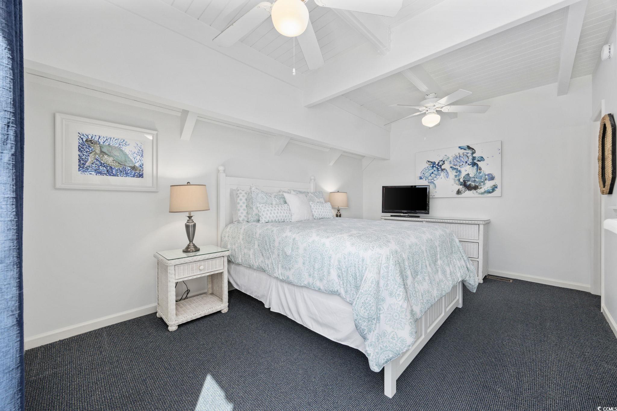 27 Riptide Lane Pawleys Island, SC 29585 - Photo 21 of 40 Carpeted bedroom featuring a ceiling fan and baseboards