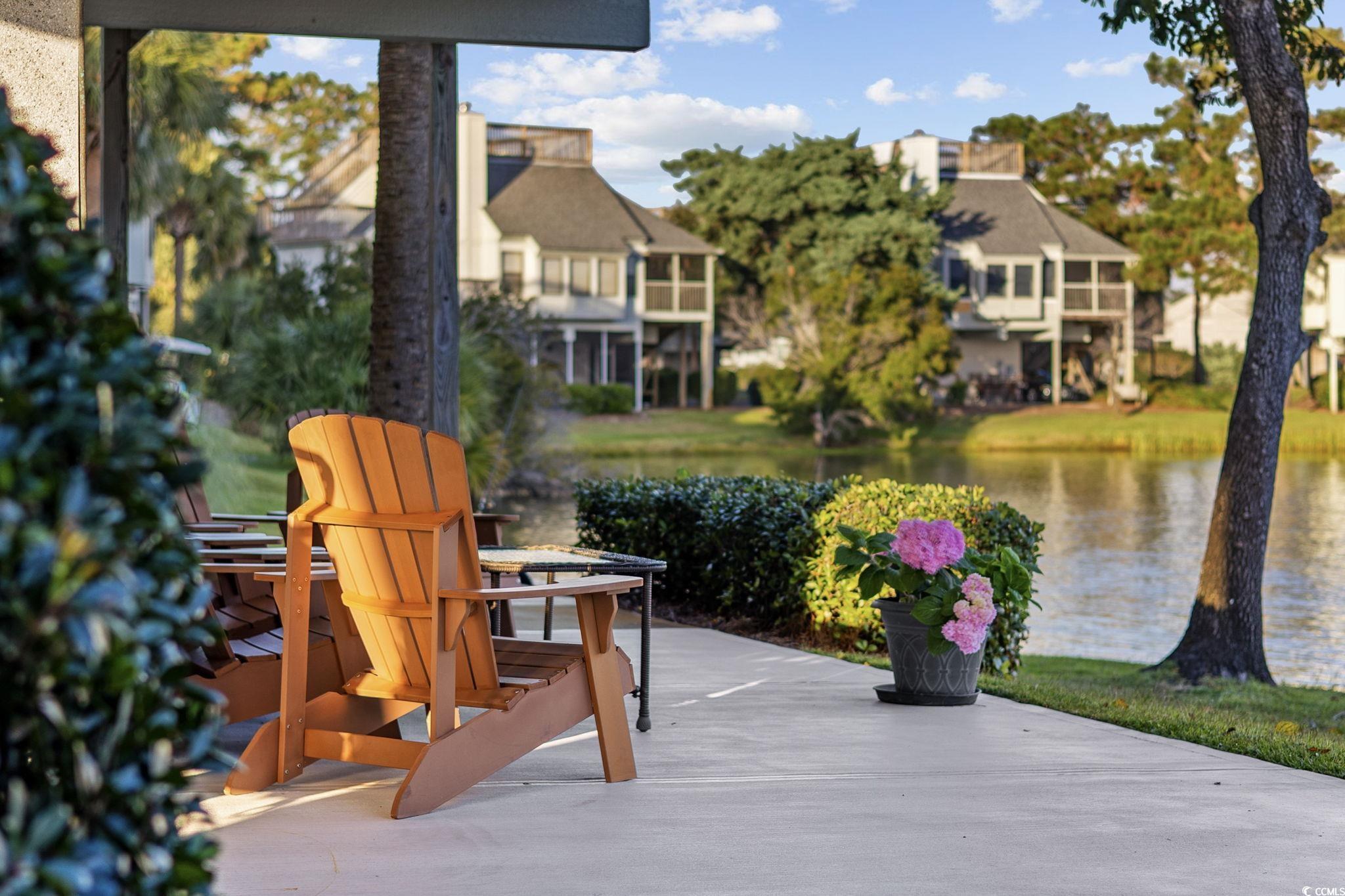 27 Riptide Lane Pawleys Island, SC 29585 - Photo 28 of 40 View of patio / terrace featuring a water view