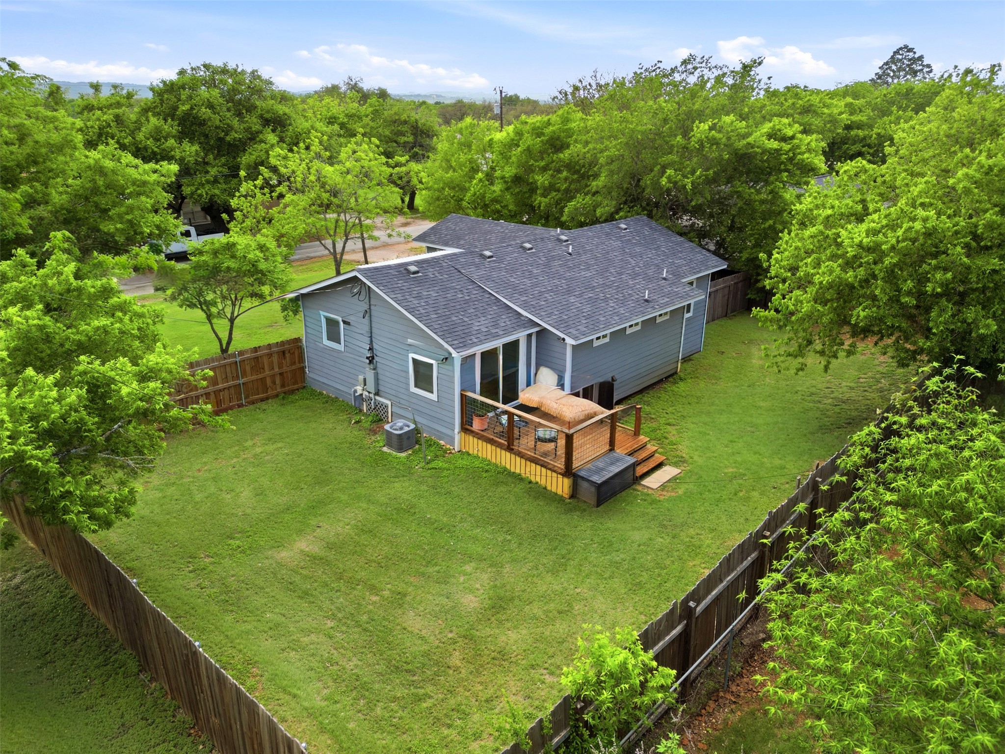 700 9th Street Blanco, TX 78606 - Photo 31 of 33 a aerial view of a house with pool table and chairs