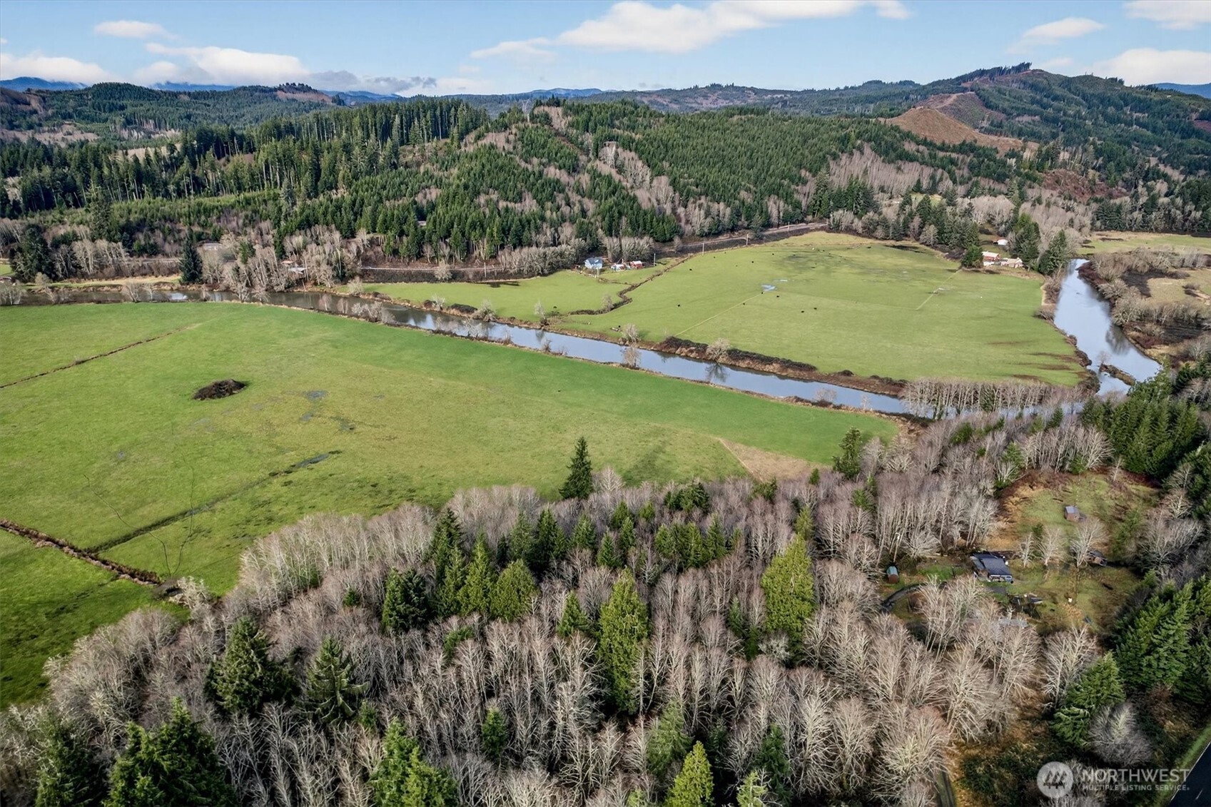 163 Barr Road Rosburg, WA 98643 - Photo 4 of 19 a view of a city with mountains in the background