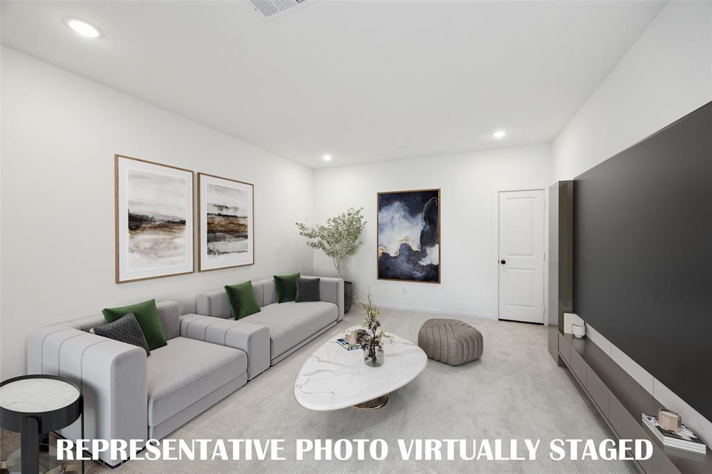 1884 Fennel Road Frisco, TX 75033 - Photo 12 of 16 Family movie night has never been more fun in this fantastic media room! REPRESENTATIVE PHOTO VIRTUALLY STAGED