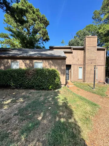 a view of a backyard with plants and a lake view