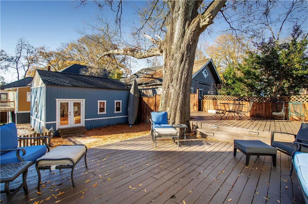 679 Lawton Street Southwest Atlanta, GA 30310 - Photo 34 of 45 a view of a house with backyard porch and sitting area