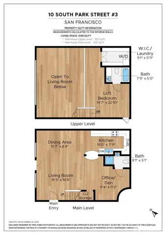 $995,000 | 10 South Park Street, Unit 3, San Francisco, CA 94107