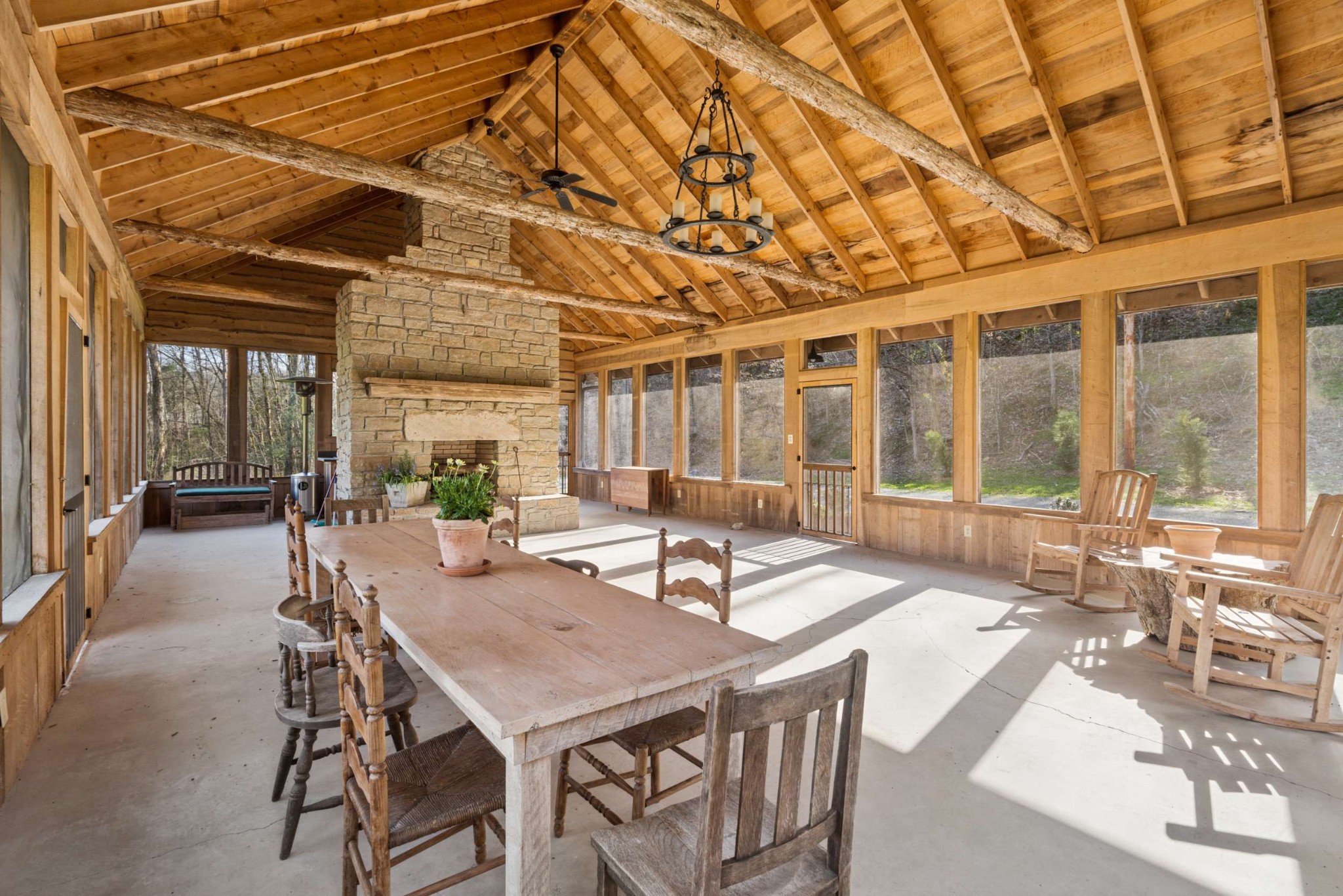 697 Johnson Branch Road Williamsport, TN 38487 - Photo 14 of 31 a view of a dining room with furniture window and outside view