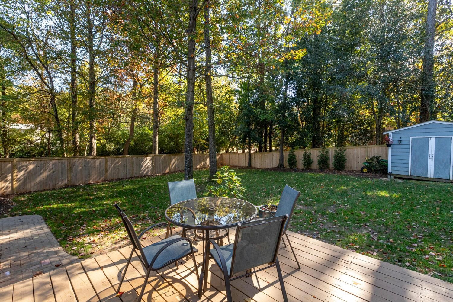 6600 Vancouver Lane Raleigh, NC 27615 - Photo 44 of 53 a view of a table and chairs in the garden