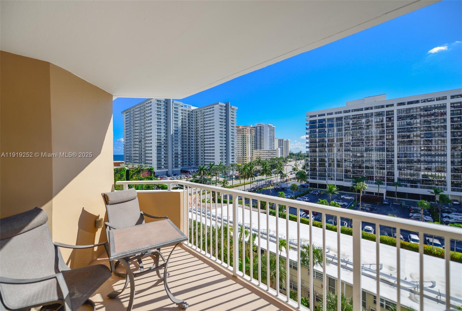 1985 South Ocean Drive, Unit 6J Hallandale Beach, FL 33009 - Photo 24 of 38 a view of balcony with furniture