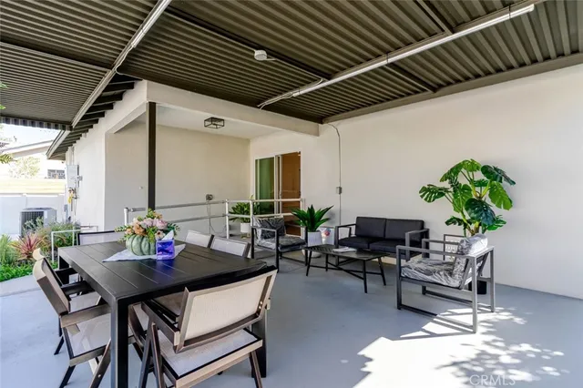 a outdoor space with furniture