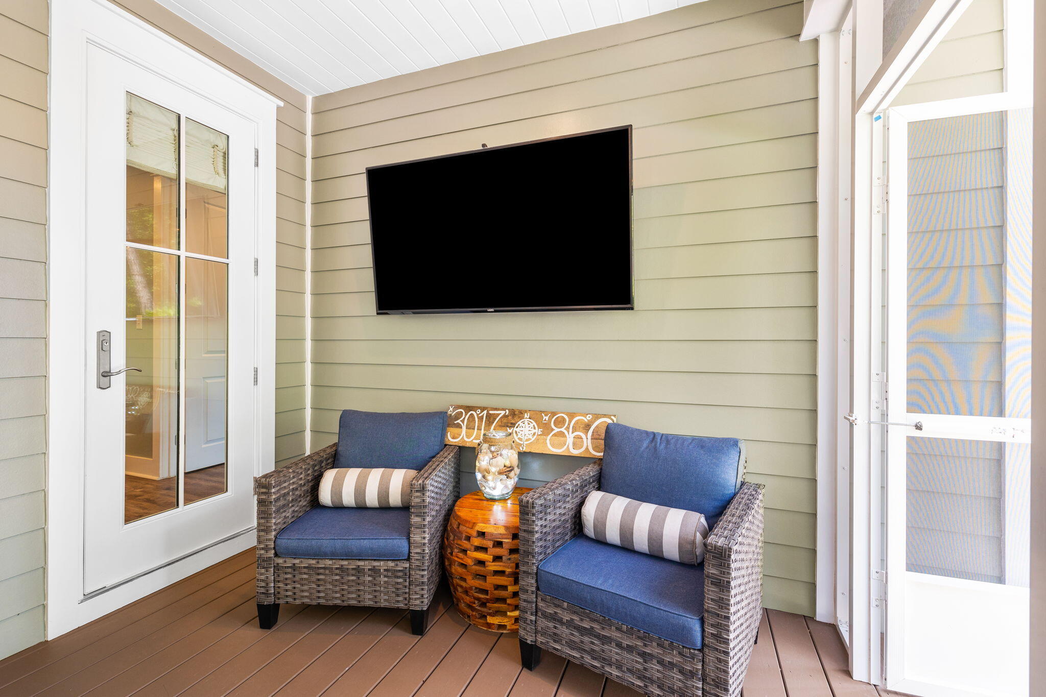 227 Jack Knife Drive Inlet Beach, FL 32461 - Photo 15 of 54 a living room with furniture and a flat screen tv