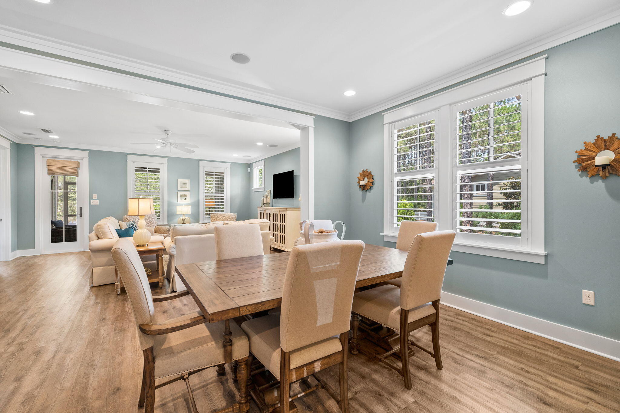 227 Jack Knife Drive Inlet Beach, FL 32461 - Photo 24 of 54 a view of a dining room with furniture and wooden floor