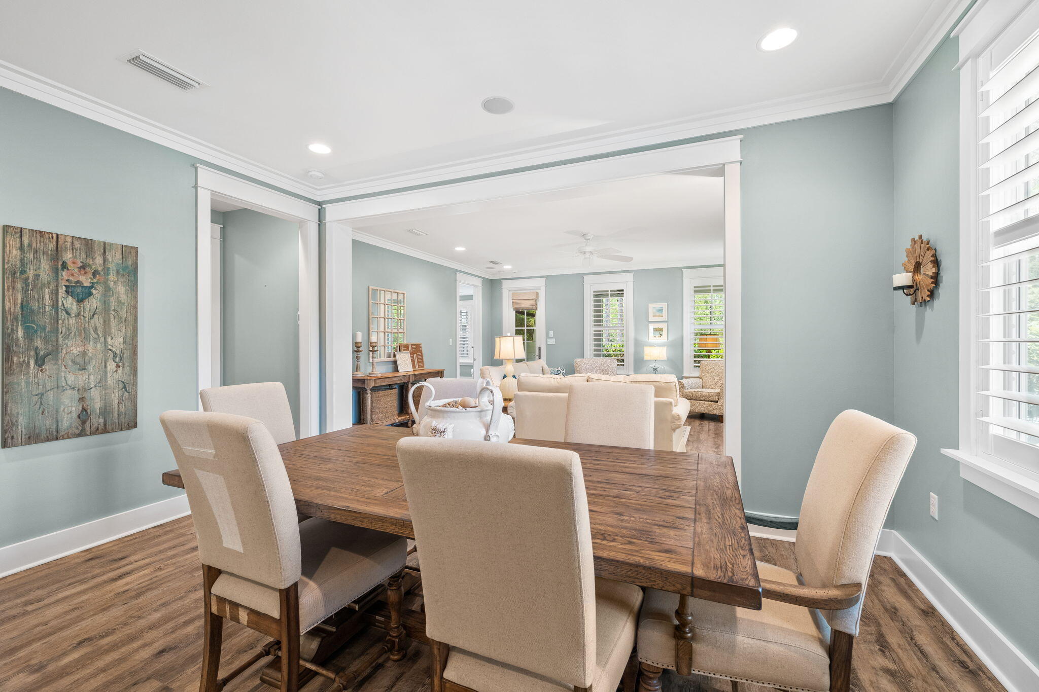 227 Jack Knife Drive Inlet Beach, FL 32461 - Photo 26 of 54 a view of a dining room with furniture and wooden floor