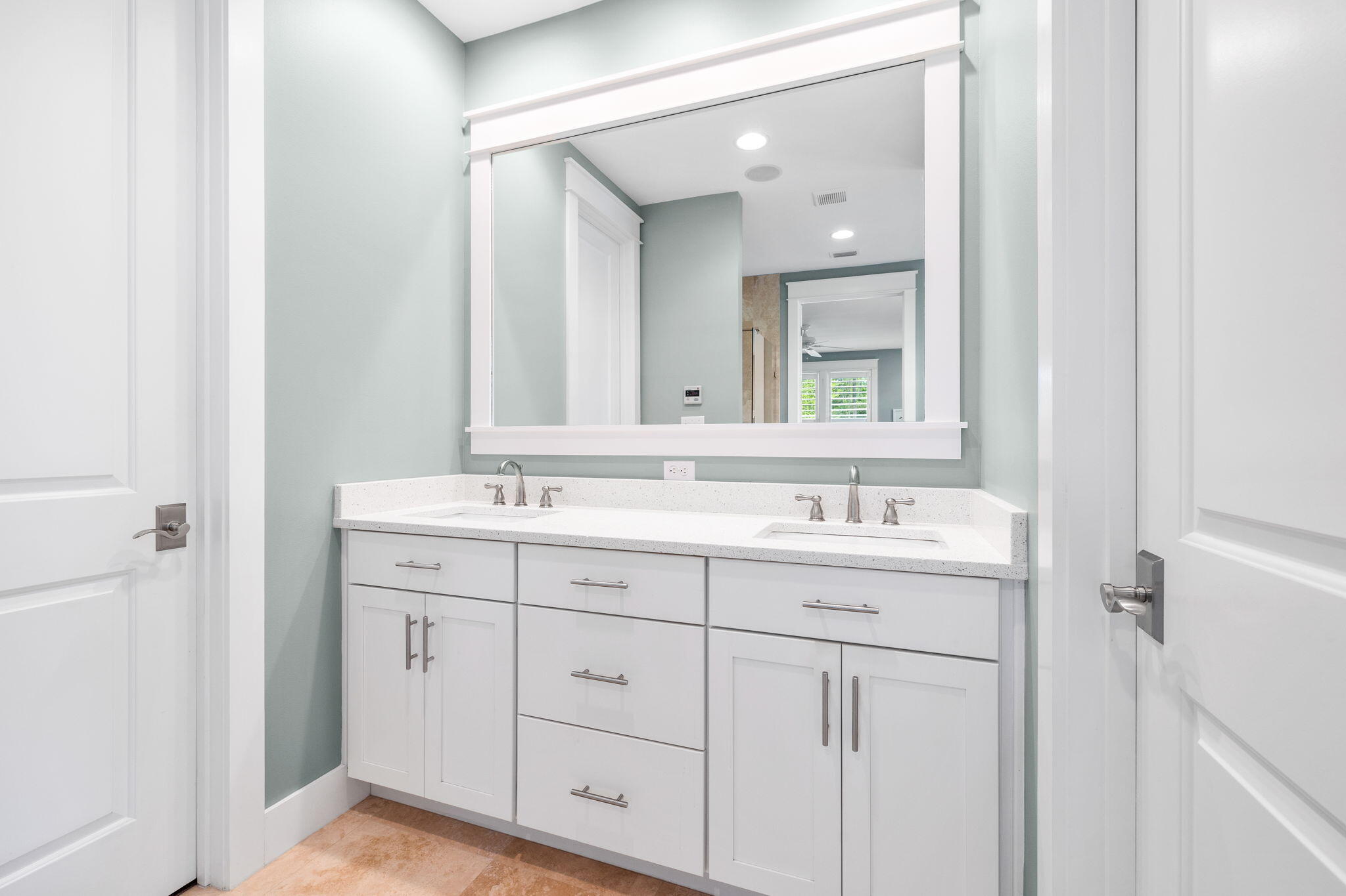 227 Jack Knife Drive Inlet Beach, FL 32461 - Photo 35 of 54 a bathroom with a sink and a mirror