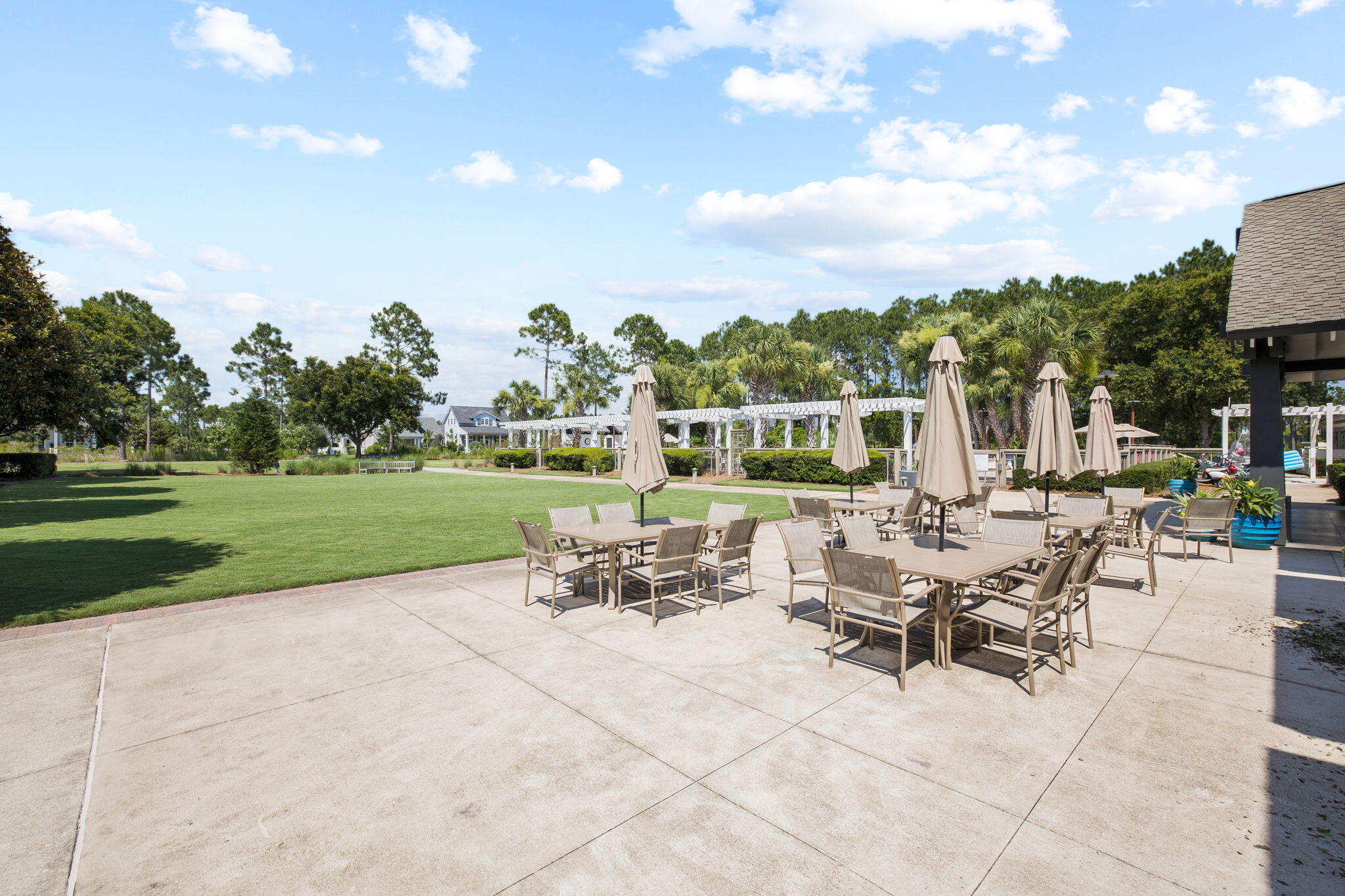 227 Jack Knife Drive Inlet Beach, FL 32461 - Photo 49 of 54 a view of a tables and chairs in the garden