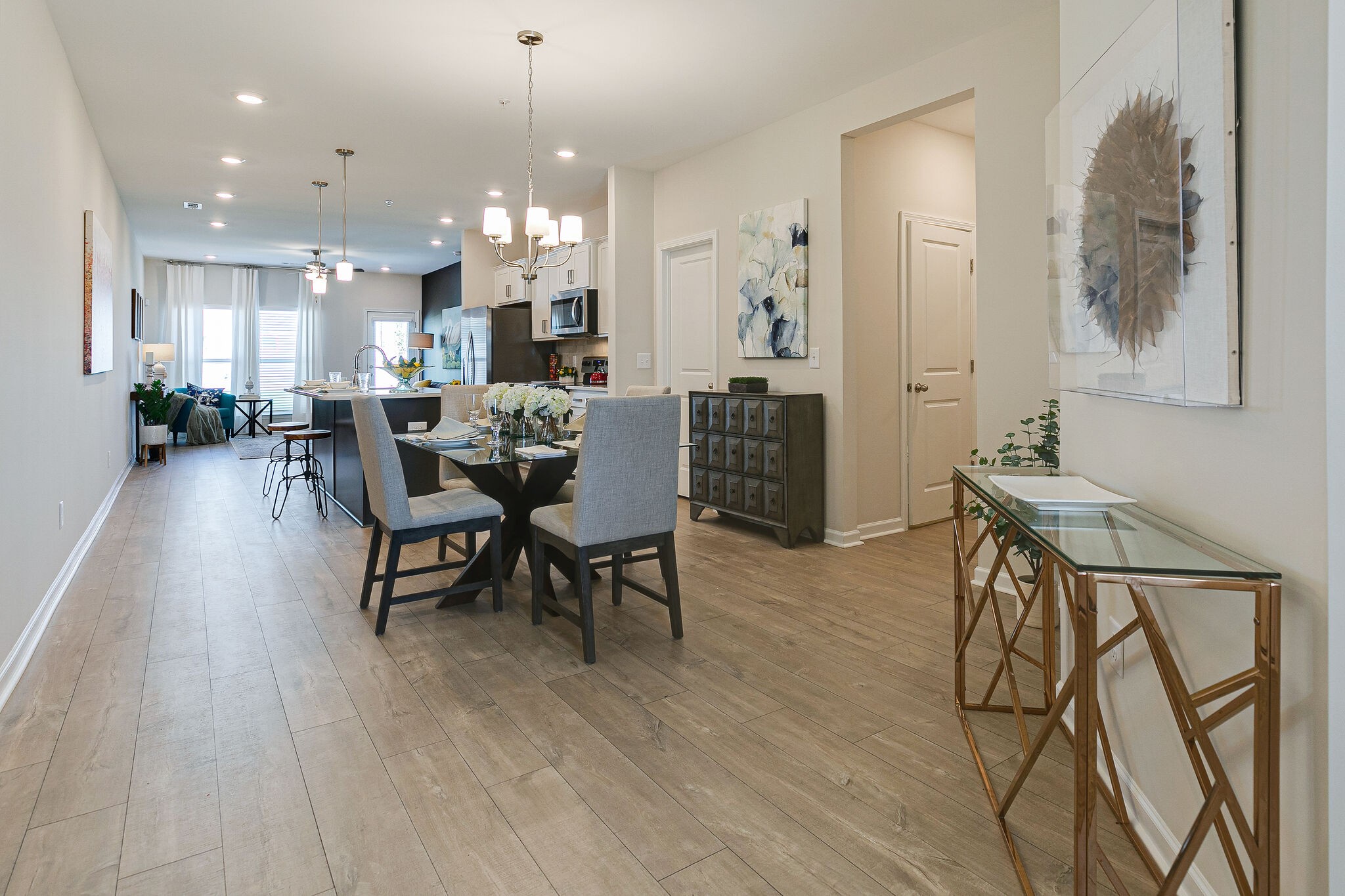 1070 June Wilde Ridge Spring Hill, TN 37174 - Photo 5 of 28 a view of a dining room with furniture and wooden floor