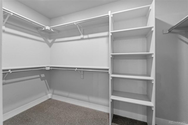 a empty closet with white paint