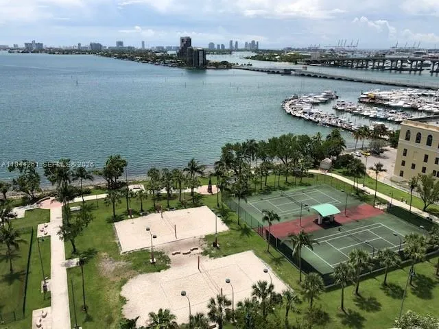 an aerial view of a city