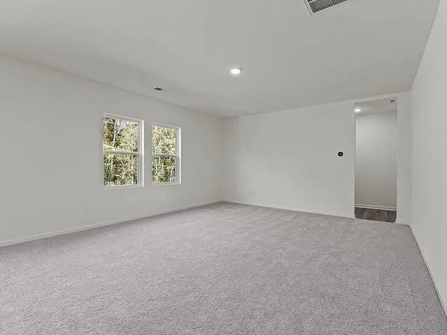 an empty room with a window