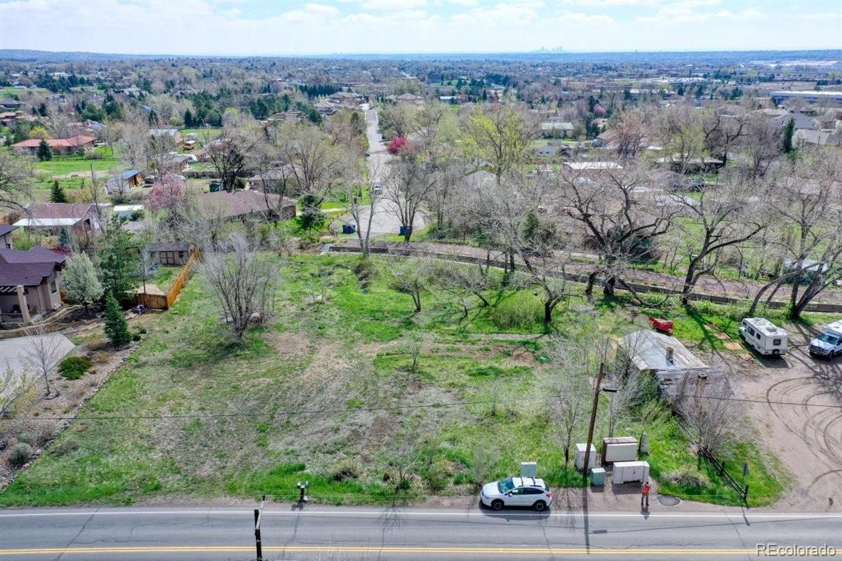 an aerial view of multiple house