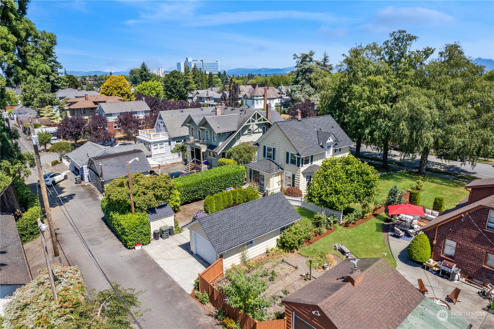 1812 Rucker Avenue Everett, WA 98201 - Photo 33 of 36 an aerial view of a house with a garden