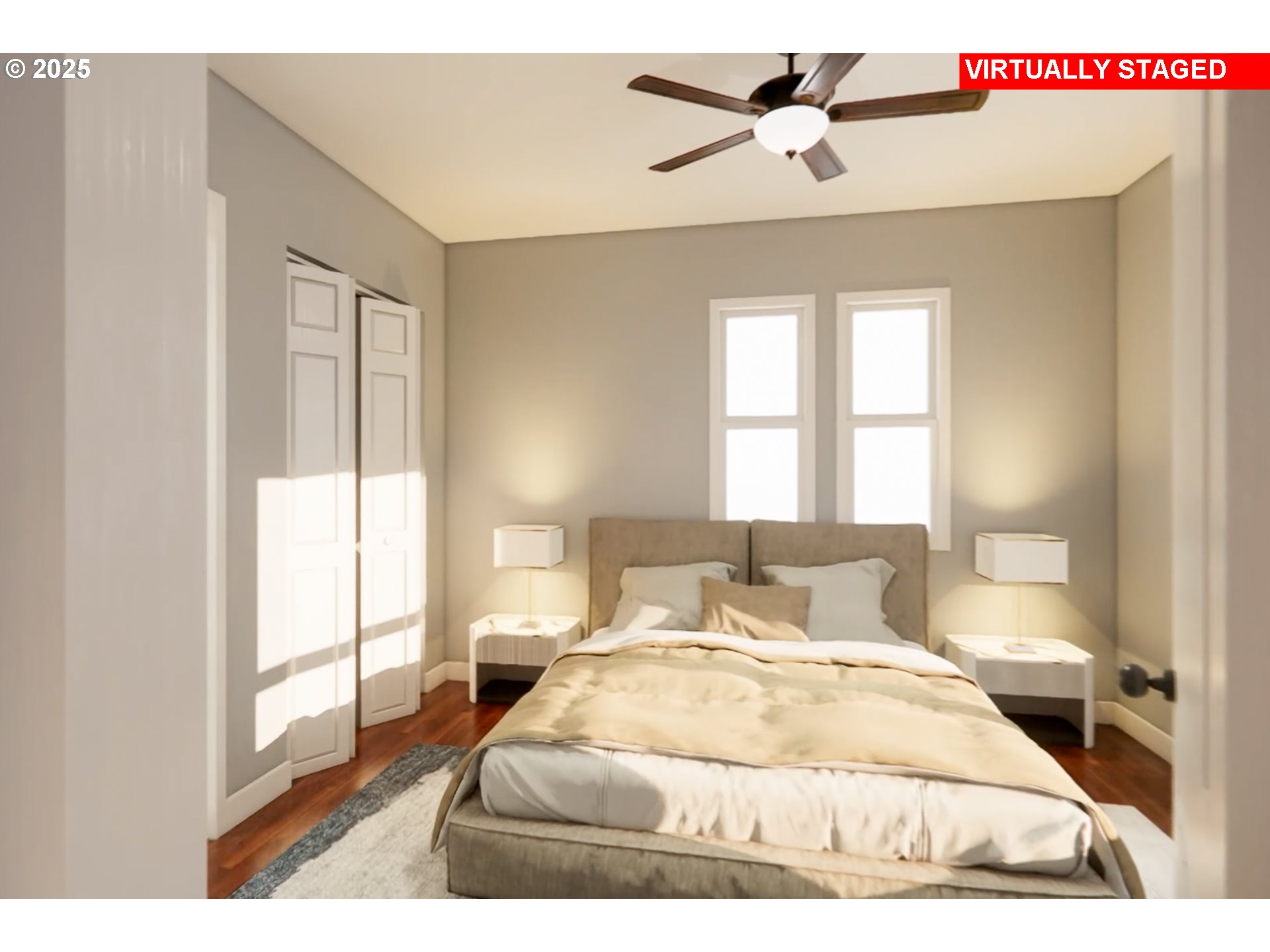 289 Harbor Street Florence, OR 97439 - Photo 16 of 47 a bedroom with a bed and a window