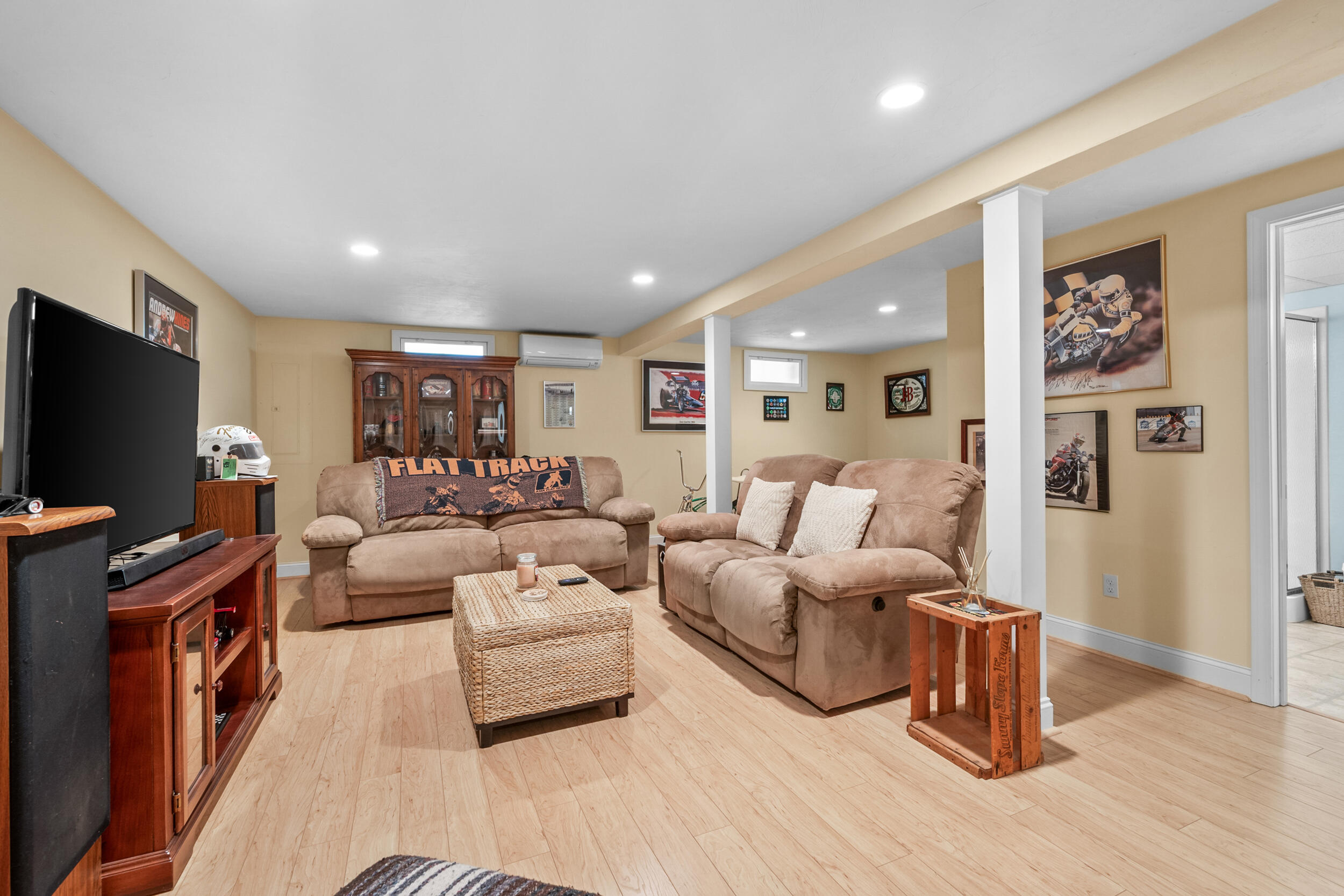 19 Shagbark Road Forestdale, MA 02644 - Photo 22 of 44 a living room with furniture and a flat screen tv