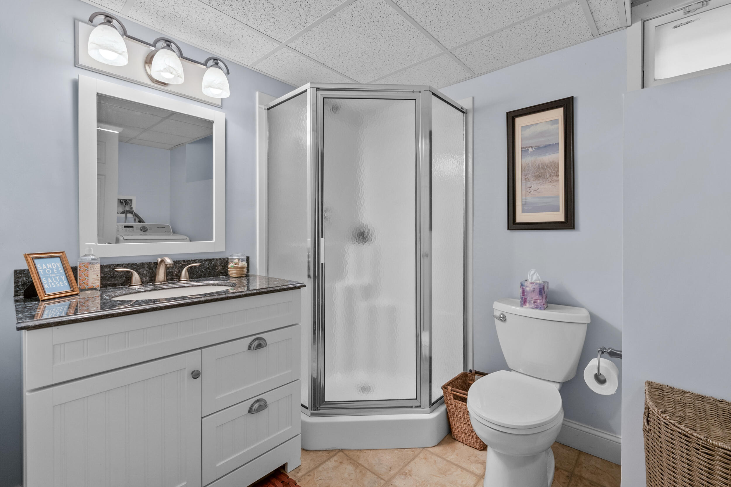 19 Shagbark Road Forestdale, MA 02644 - Photo 25 of 44 a bathroom with a granite countertop toilet sink and mirror