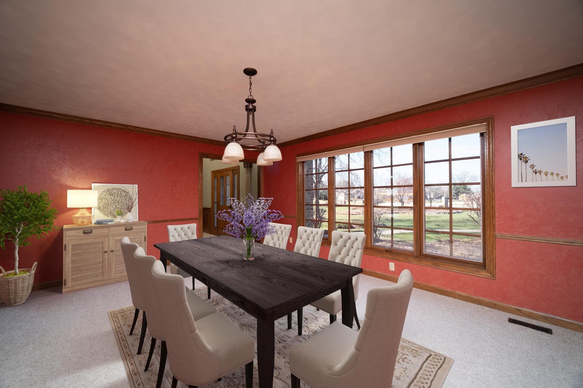 9805 Rivers Bend Drive Roscoe, IL 61073 - Photo 16 of 49 a view of a dining room with furniture window and outside view