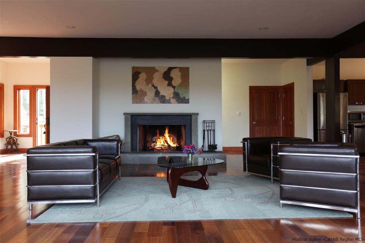 90 High Rocks Road Glenford, NY 12433 - Photo 8 of 34 a living room with furniture and a fireplace