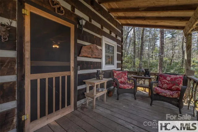 a view of a chairs on the deck