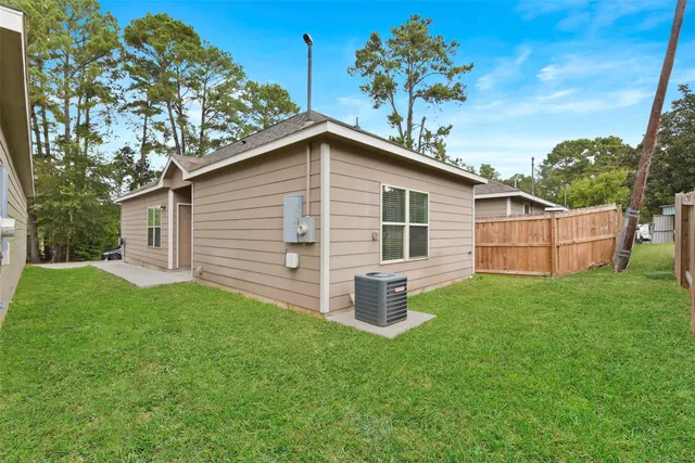 a view of a backyard with a garden