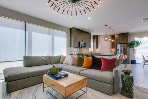a living room with furniture and a couch